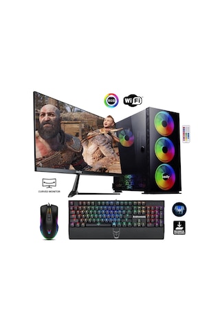 Izoly ST998747 i5-10400F 32 GB 256 GB M.2 NVMe GTX1660S 6 GB 24" Free Dos Masaüstü Oyuncu Bilgisayarı