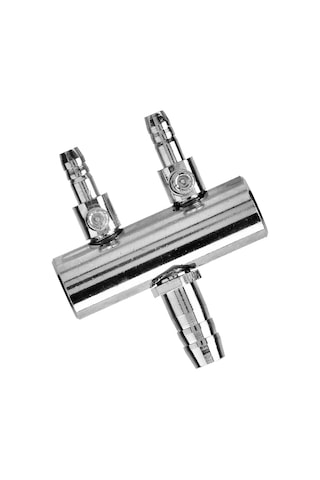 Qingmipy Akvaryum Ve Su Üretimi İçin Paslanmaz Çelik Oksijen Pompa Aksesuarı - 8mm'den 4mm'ye Dönüştürücü 4 Lü Akış Ayarlı Gaz Bölücü Valfi