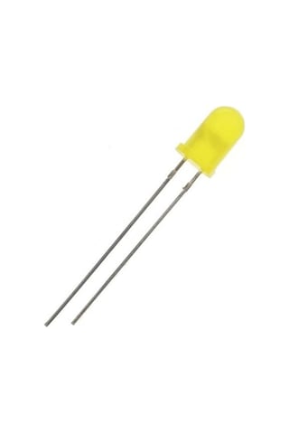 5mm Sarı Mantar Led Diyot Yüksek Parlaklık - 10 Adet Paket