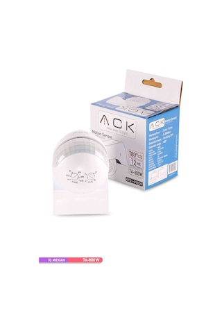 ACK 180 Derece Duvar Tipi Hareket Sensörü 220V
