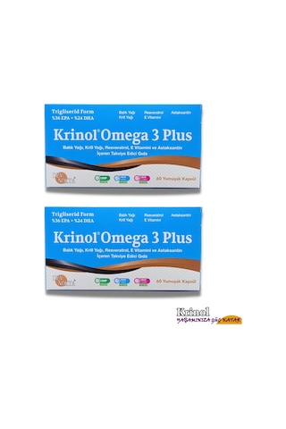 Krinol Omega 3 Plus - 60 Kapsül - 2 Kutu