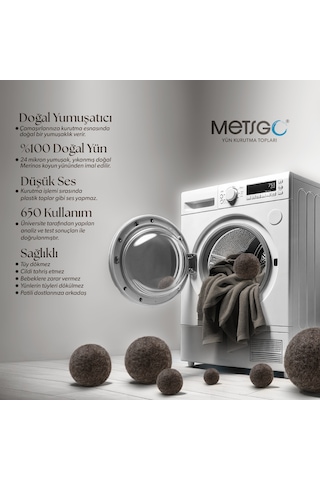 Saf Ve Doğal Yerli Üretim Koyu Renkli Yün Kurutma Topları 3 Adet