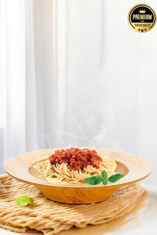 Mien Yuvarlak Bambu Makarna Tabağı 1278 Ahşap