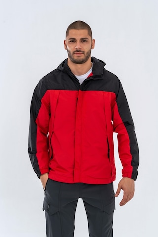Combat Tactical Rüzgar Ceketi Kırmızı - Siyah