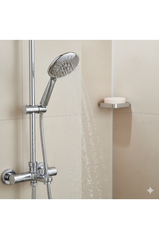 Nirvana 3 Farklı Püskürtmeli Masaj Etkili - Dayanıklı Paslanmaz El Duşu Seti Krom