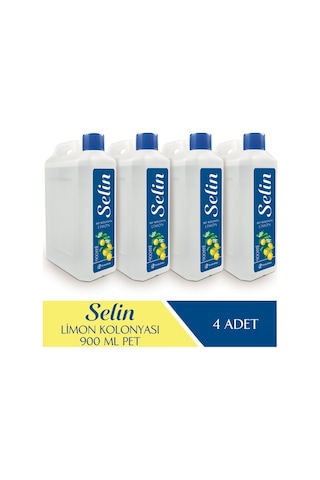 Selin 80 Derece Limon Kolonyası Bidon 4 x 900 ML