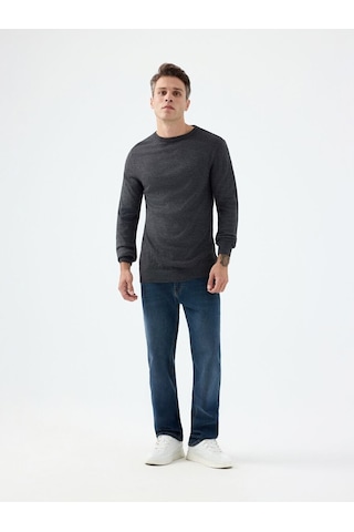 LOFT Regular Fit Erkek Kazak Lf2040477 Q1.v1 Antrasit Melanj