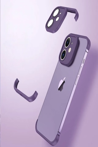 Apple Uyumlu iPhone 11 Kılıf 2 Parçalı Alt Üst Kamera Lens Korumalı Sert Silikon