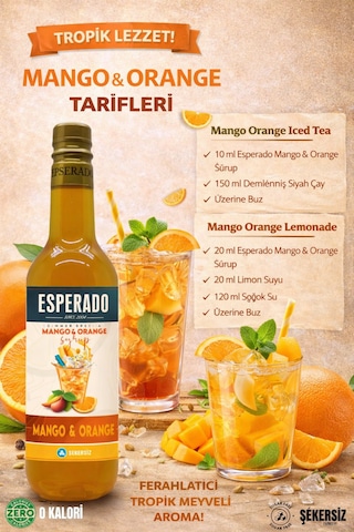 Mango-portakal Yoğun Aromalı Konsantre Şurup 750 Ml