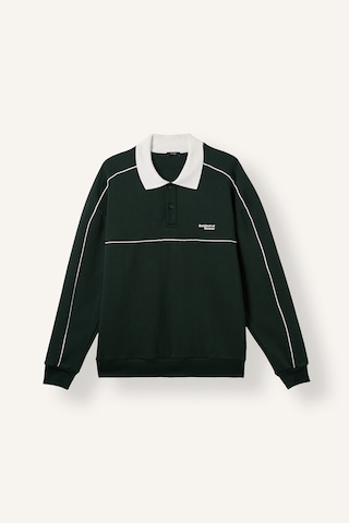 Defacto Boxy Fıt Polo Yaka Baskılı Sweatshirt F0116ax26augn852 Yeşil-gn852