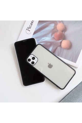 Apple Uyumlu iPhone 12 Pro Kılıf Zore Endi Kapak-Siyah