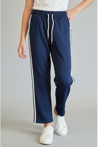 Yanları Çift Şeritli Kız Çocuk Eşofman Altı Lacivert