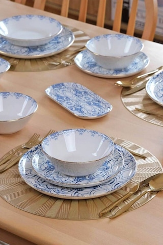 Asya Blue Cycle 32 Parça 6 Kişilik Seramik Kahvaltı Takımı Diğer