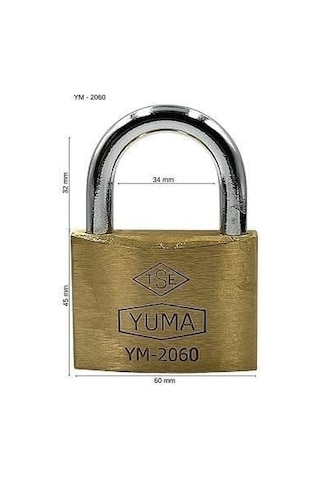 Yuma Pirinç Asma Kilit Birbirini Açar 60 Mm-773 5
