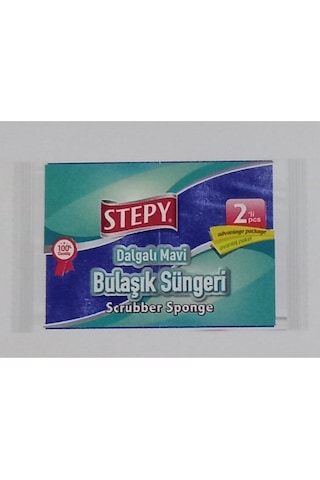 Stepy Mavi Dalgalı Sünger 2'li