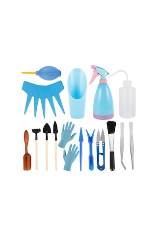 Teltree 21 Parça Çok Bitki Bahçe Aleti Seti: Toprak Gevirme, Köklendirme, Sulama, Budama İçin Pratik Ev/ofis/ Bahçe Aletleri
