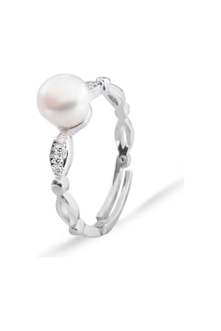 Brezza Lusso Jewelry Diamond Model Hakiki İnci Kadın Gümüş Yüzük 12 - 19