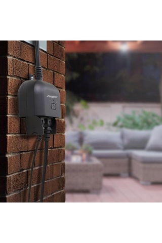 Dıgıtal Lıfestyle Accessorıes Energizer Akıllı Wi-fi Dış Mekan Prizi, Su Geçirmez, 2 Ayrı Ayrı Kontrol Edilen, D Çok Renkli