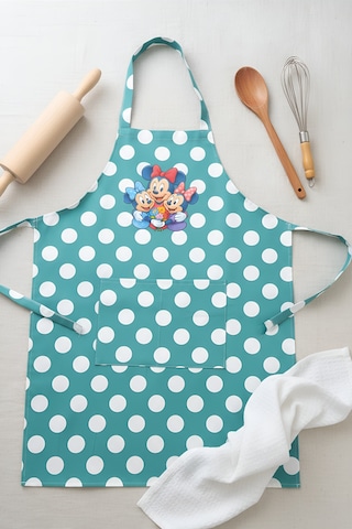 Su Yeşili Gabardin Puantiyeli Kumaş Mutfak Aşçı Önlüğü Master Chef Su Yeşili