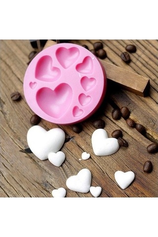 Fastbuy Fondan Kalp Kalıp, Dantel Desen, Süsleme Fırın Malzemeleri, Renkli Pastacılık Aksesuarları Çok Renkli