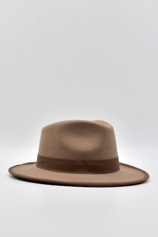 Külah Vintage Erkek Fedora Fötr Şapka Panama İngiliz Trilby Kasket Bej - Bej