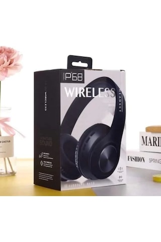 P68 Bluetooth 5.0 Mikofonlu SD Kart Girişli FM Radyolu Kulak Üstü Kulaklık