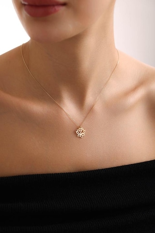 Tufanlar Kuyumculuk 14 Ayar Altın Lotus Kolye