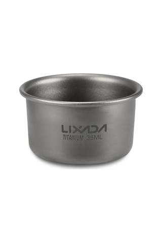 Lixada Mini Titanyum Çay Bardağı Ev Ofis Açık Kamp Yürüyüş Kahve, Seçenek 1 Pcs 35 ML