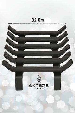 36 Cm X 32 Cm 6 Çubuklu Ekstra Şömine Izgarası Dar Gözlü Izgara