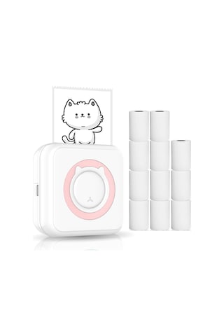 Hallow None Mini Akıllı Telefon Yazıcı Pembe