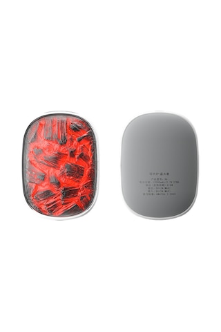 X6 10000mah Güç Bankası 3 Vitesli Sıcaklık Kömür Ateşi Tasarım Kış Elektrikli El Isıtıcı - Siyah