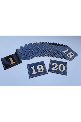 Kapı Numarası 5.5x6.5 Kendinden Yapışkanlı No:1 Den 20’E