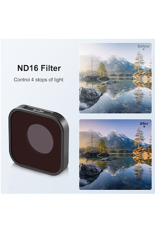 Springsun Puluz Pu921 5.5mm Nd16 4-stop Lens Filtresi 1.2 1.2in Nd Filtreler Optik Cam Su Geçirmez Çok Dayanıklı Kaplama İle Çizilmeye