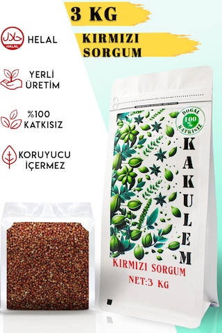 Kakulem Sertifikalı Kırmızı Sorgum Dal Darı 3 Kg