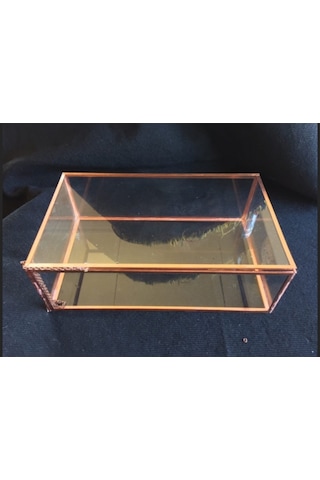 Guvenglassart Cam Dikdörtgen Çok Amaçlı Kutu 25x15x8 CM