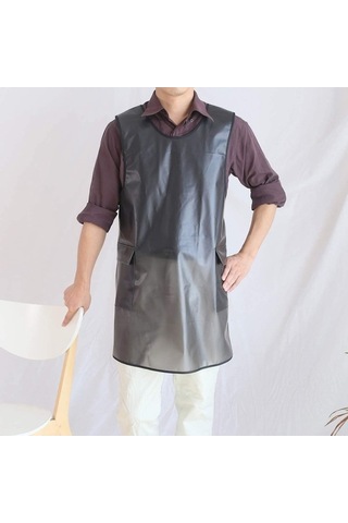 Ulzyvf Temizlik Su Siyah Sırtlı Şeffaf Önlük Kadın İçin Geçirmez Erkek Cepli Çapraz Vq Siyah - Şeffaf