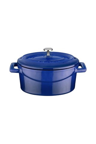 Metal Oval Mini Tencere, Mavi Çok Renkli