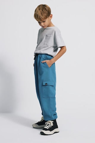 Kids Boy Kargo Cepli Loose Fit Mavi Jogger Mavi