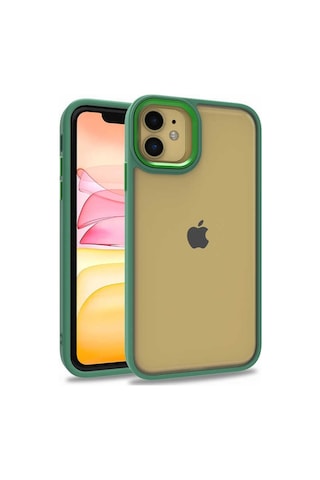 Apple Uyumlu iPhone 11 Metal Kamera Korumalı Arkası Şeffaf Silikon Kılıf - Lila