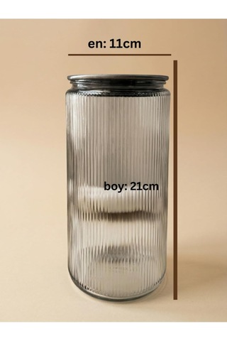 Fitilli Cam Saklama Kabı Seti, 1000 Ml 1500 Ml 2000 Ml, Metal Vakum Kapaklı, 3'lü Set
