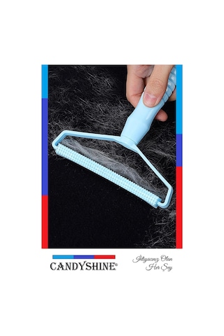 Candyshine Elbise Pamuk Tiftik Temizleme Yün Kazak Kumaş Tüy Toplama Aparatı Mavi
