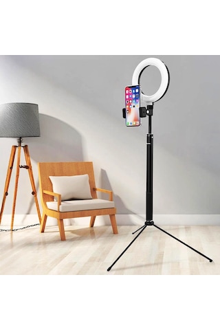 2ın1 6inç Tripod Standl -video Selfie Stüdyo Makyaj Işığı-160cm