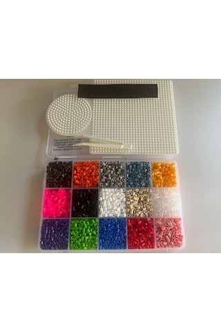 Ütü ile Yapışan Boncuk Seti Dizme Kalıbı + Cımbız 5000'li