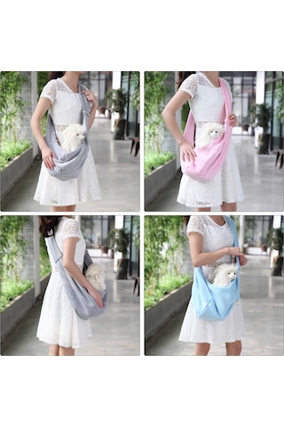 Vkemall Küçük Evcil Hayvanlar İçin Taşınabilir Askılı Çanta - 4 Kg'a Kadar Uygun, Güvenli Ve Konforlu Seyahat Pembe