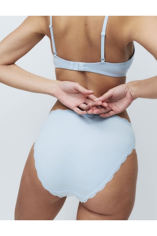 Marks & Spencer 3'lü Dantel Detaylı High Leg Külot Seti Mavi