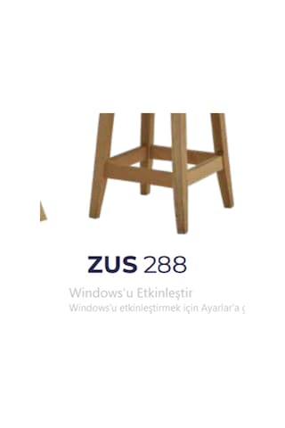 Tabure Zus288 Klasik Model Ahşap Kayın Iskelet Ceviz Boya Kare Ot