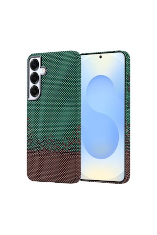 Samsung Galaxy Uyumlu S25 Plus Kılıf Ultra İnce Magsafe Karbon Fiber Görünümlü İnce Hafif Pazarplus Siyah