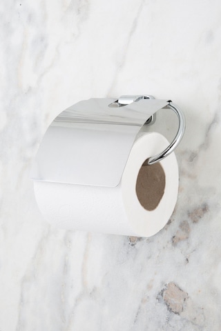 Multistore Mini Serisi Krom Geniş Kapaklı Tuvalet Kağıtlığı Wc Kağıtlık Tuvalet Kağıdı Askısı Gri