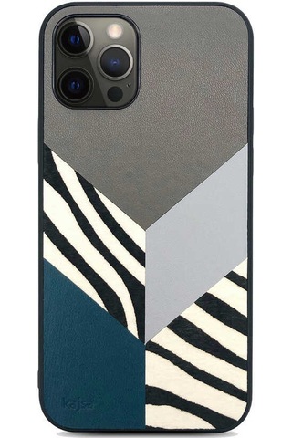 Kajsa Apple Uyumlu iPhone 12 Pro Max Kılıf Kajsa Glamorous Serisi Zebra Combo Kapak ZORE-218994