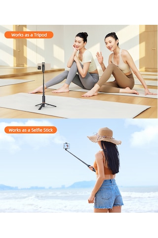 Springsun Vrıg Tp-17 Telefon İçin Genişletilebilir Selfie Çubuğu Tripod Maksimum. Uzaktan Deklanşörlü Telefon Tripod Vlog Selfie